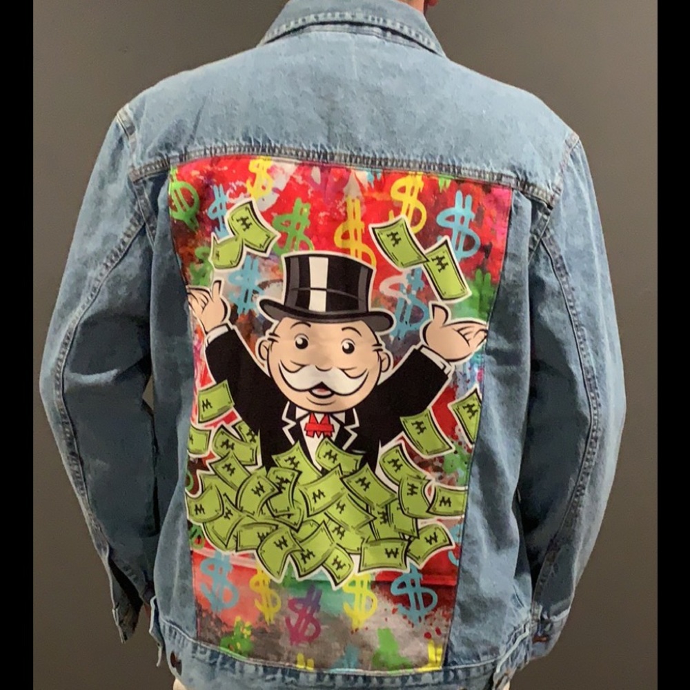 Monopoly Men’s Denim Jacket Medium Wash
